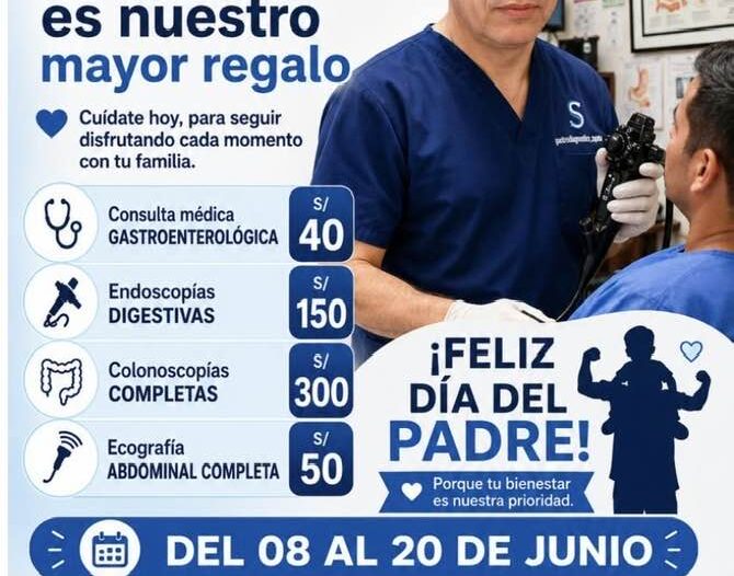 Campaña de Gastroenterología papá tu salud es nuestro mayor regalo cusco gastrodiagnostico zapata wanchaq cusco